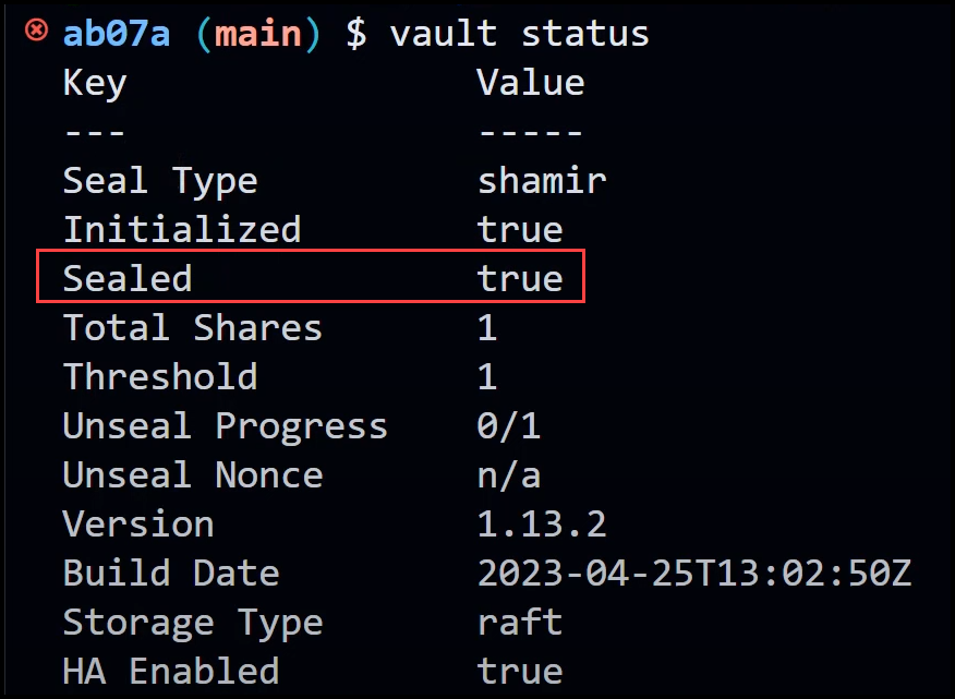 Vault Storage Backend Migration from Consul to Integrated Storage (RAFT) 42 Vault is sealed