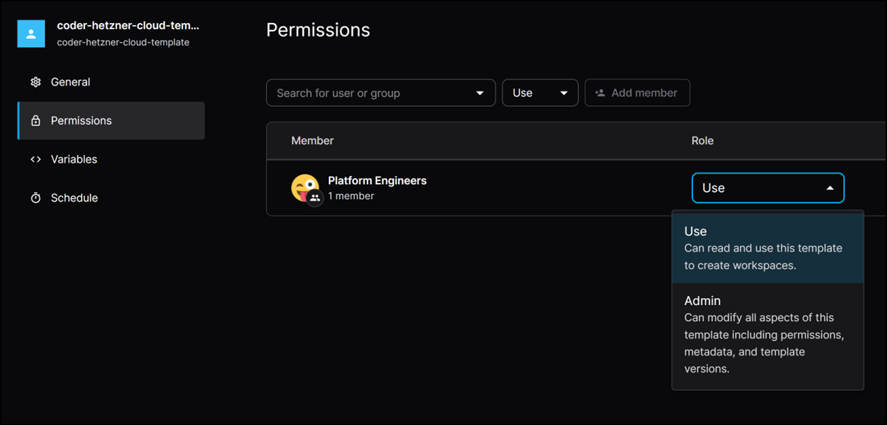 Template Permissions