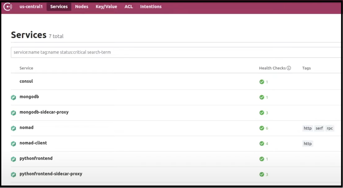 Webblog App Part 4 – HashiStack – Nomad Consul Vault Terraform 65 Consul Dashboard