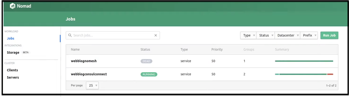 Webblog App Part 4 – HashiStack – Nomad Consul Vault Terraform 38 Nomad Dashboard