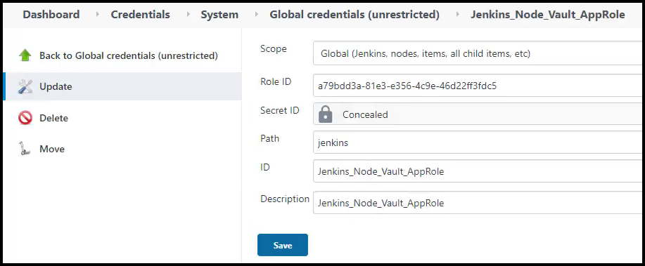 Vault Plugin for Jenkins AppRole Credentials
