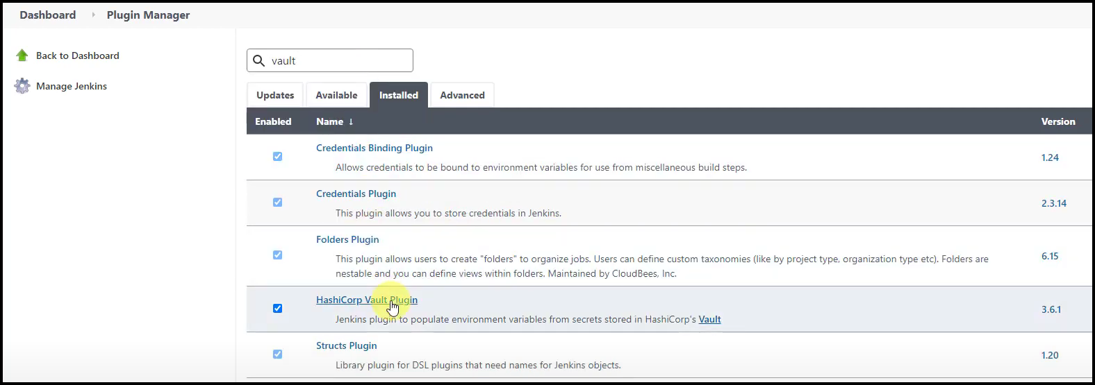 Vault Plugin for Jenkins