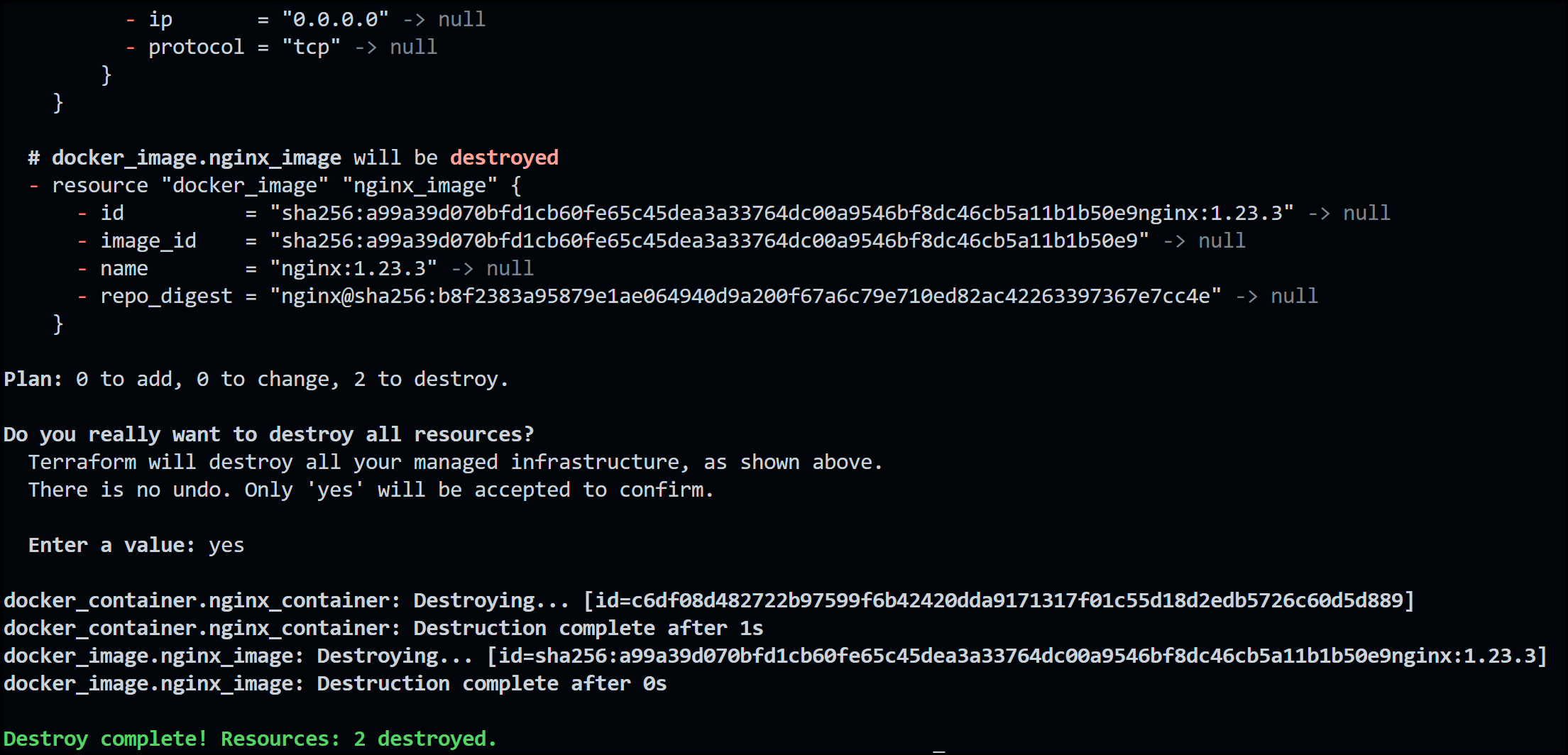 Terraform for Beginners - A Beginner's Guide to Automating Cloud Infrastructure 65 Terraform Destroy Output