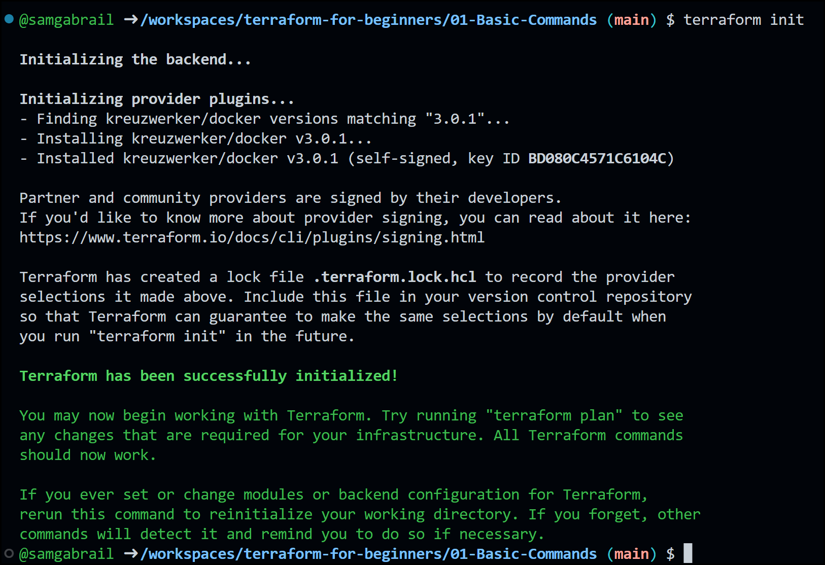 Terraform for Beginners - A Beginner's Guide to Automating Cloud Infrastructure 11 Terraform Init Output